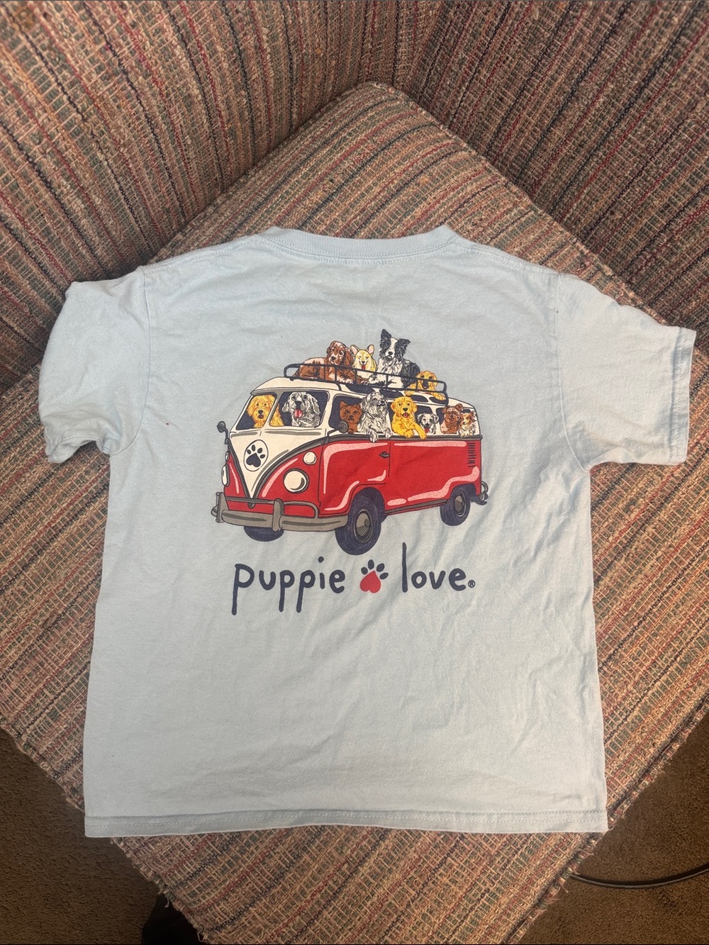 Puppie Love Baby Blue Tee YS